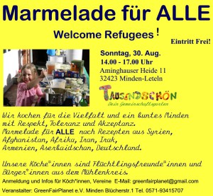Marmelade für Alle – Welcome Refugees